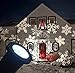 JulyFire Moving Snowflakes Projector Light, 4W White Projection Spotlight Christmas Lamp, LED Landscape Projector Light for Indoor/Outdoor, Xmas Light, Home Decor, Wall Decoration, Party Light