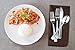 200 Silver Plastic Cutlery Premium Quality Fancy Disposable Silverware Polished, 100 Forks, 50 Knives, 50 Spoons - Heavy Duty Flatware Utensils for Parties, Weddings, and Catering (Silver)