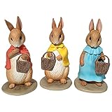 Ultimate Source Flopsy, Mopsy, and Cottontail for Miniature Garden, Fairy Garden