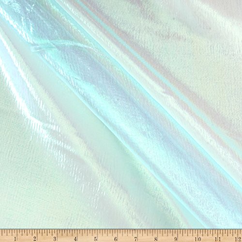 Ben Textiles Inc. Irridescent Crush Shimmer Organza Turquoise Fabric by The Yard