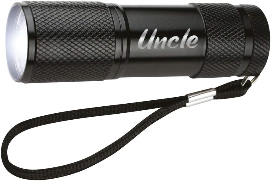eBuyGB Personalised Aluminium LED Flashlight Torch - Custom Name (Black)