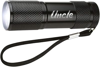 eBuyGB Personalised Aluminium LED Flashlight Torch - Custom Name (Black)