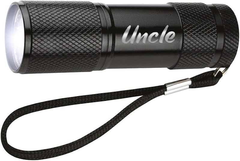 eBuyGB Personalised Aluminium LED Flashlight Torch - Custom Name (Black)