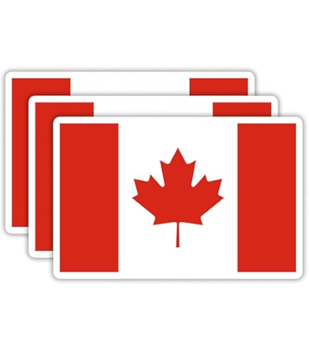 Adesivo Ovale Canada 10x6,5 Cm – Resistente Ai Raggi UV Per Auto E Superfici Lusce