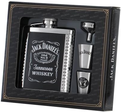Jack Daniel's 6-Ounce Flask/Shots/Funnel Gift Set by Jack Daniels Licenced Barware