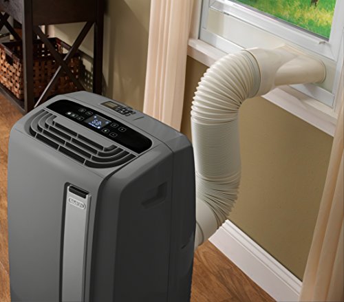 DeLonghi PACAN135EWS 3-in-1 Portable Air Conditioner, Dehumidifier & Fan + Arctic Cool Quiet Mode, Remote Control & Wheels, 550 sq. ft, Large Room, Light Gray - Thumbnail 4