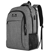 MATEIN Travel Laptop Backpack, Work Bag Lightweight Laptop Bag with USB Charging Port, Anti Theft Business Backpack…