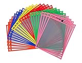 EasyPAG Reusable Dry Erase Pockets 24 Pack- 10 x 13