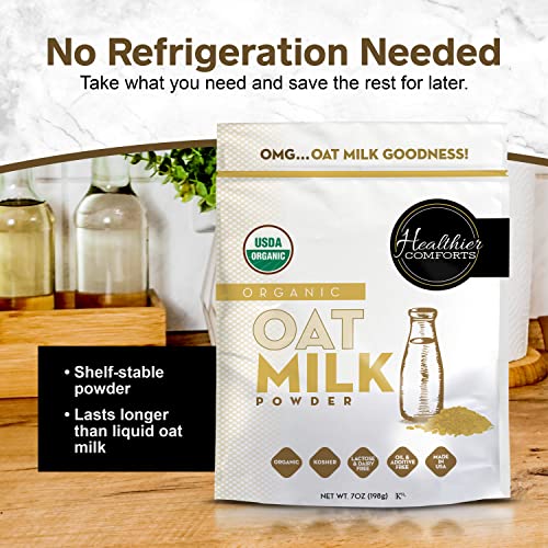 Oat Milk Powder 7oz Natural and Plant Based Milk with a Clean Formula