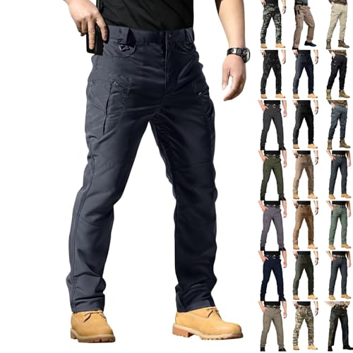 Cargo Trousers for Men UK, Walking Trousers for Men UK Work Combat Tactical Trouser Regular Fit Casual Hiking Outdoor Working Cargo Pants with Pockets