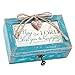 Cottage Garden Lord Bless and Keep You Petite Locket Distressed Teal Music Box Plays How Great Thou Art