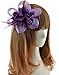 Coolr Fascinator Hair Clip Cocktail Headwear Flower Bridal Headpieces (Purple )