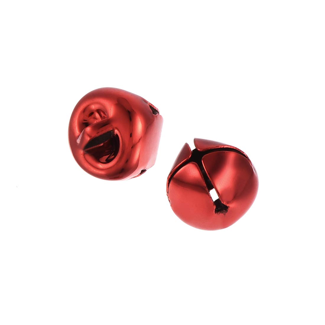sourcing map DIY Small Bells, 10mm/0.39-Inch 100pcs, Craft Bells Bulk DIY Bells for Christmas Festival Decoration Party Home, Bright Red