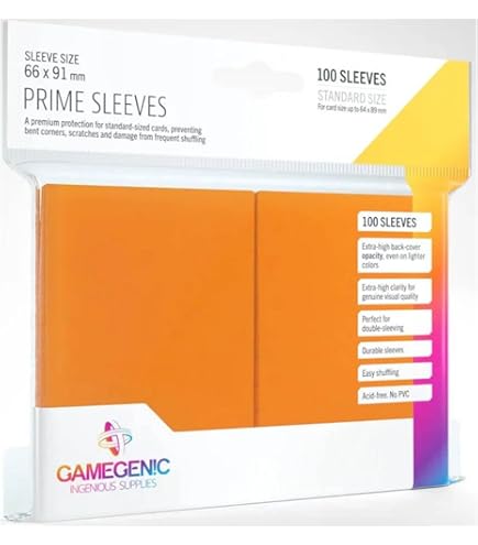 Amazon.com: Gamegenic Matte Prime Standard-Sized Card Sleeves | 100 Pack of  66 mm by 91 mm Card Sleeves | Premium Quality Card Game Holder | Use with  TCG and LCG Games |