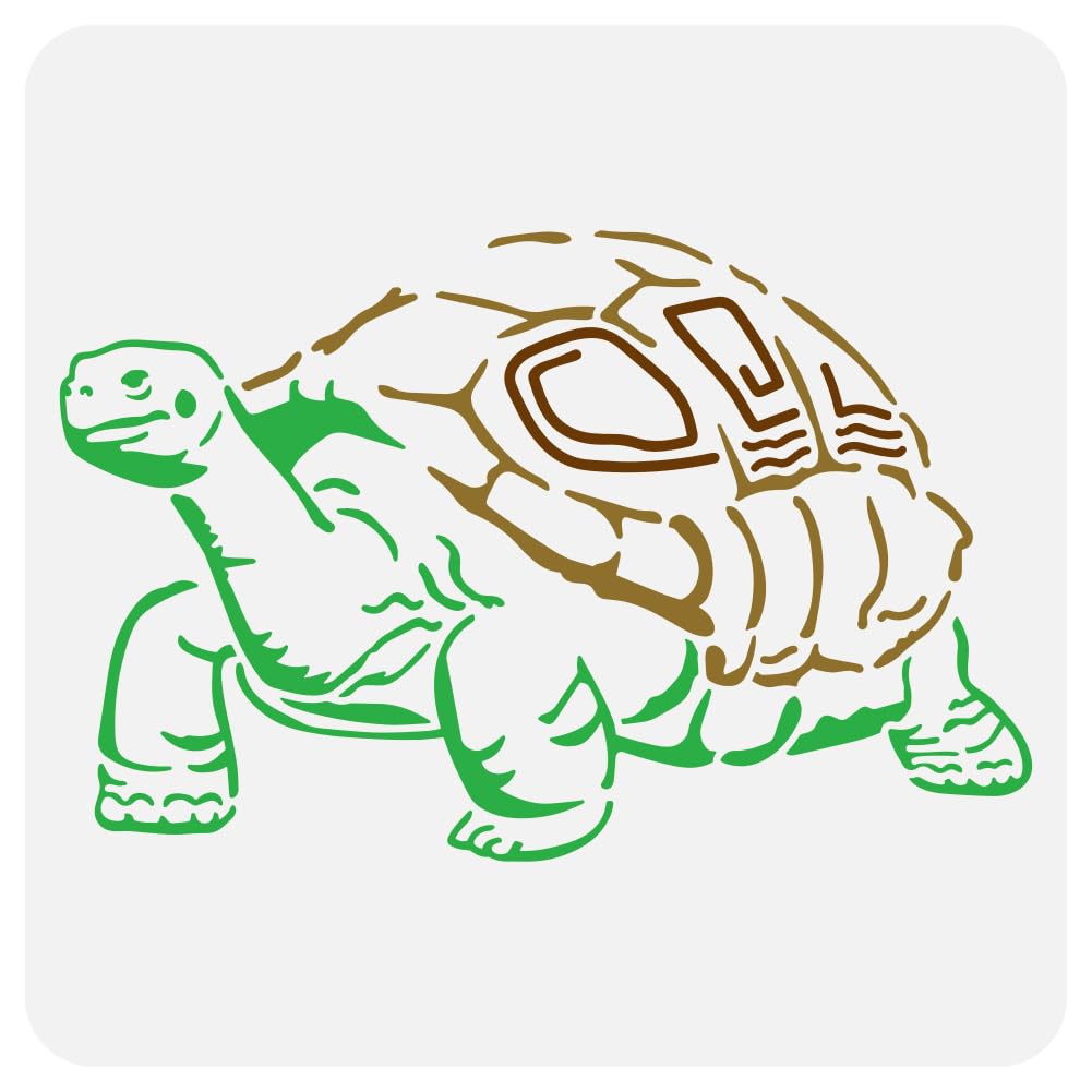 FINGERINSPIRE Crawling Tortoise Stencil for Painting 30x30cm Large Turtles Drawing Template Plastic PET Tortoise Pattern Stencil Animal Theme Stencil for DIY Crafts Wall Floor Decoration