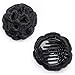Scrunchy Updo Wavy Straight Hair Bun Drawstring Clip Claw Messy Donut Chignons Synthetic Hairpiece Hair Extension (dark black-claw)thumb 2