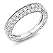 Gem Stone King 925 Sterling Silver White Created Sapphire Ring | Wedding Band Ring For Women | 1.00 Cttw | Available In Size 5,6,7,8,9