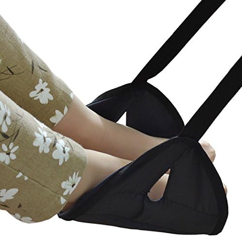 Fulegy Foot Rest, Portable Adjustable Height Travel Accessories Footrest Hammock for Office Bus Airplane