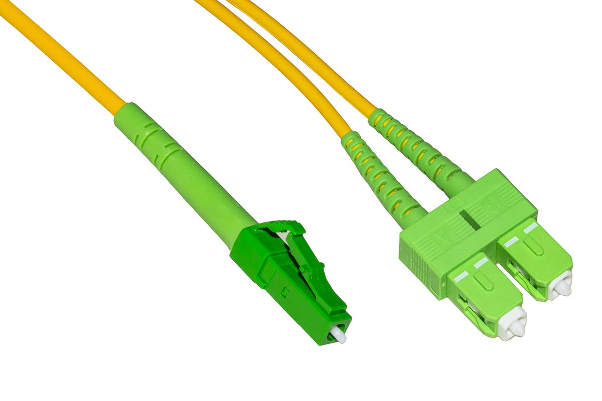 LINK LKLCSCAPC1 Fiber Optic Cable APC LC A APC SC Single Mode Duplex MT.1