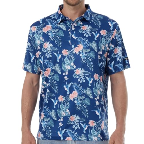 BRISIRA COOLING GOLF POLO SHIRTS MEN LIGHTWEIGHT SHORT...