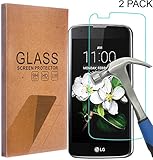 LG K10 Tempered Glass Screen Protector, Asstar 0.26mm 2.5D HD Clear Screen Film 9H Hardness Anti Scratch Fingerprint for LG K10/LG Premier LTE L62VL L61AL (2016) (2Pcs)