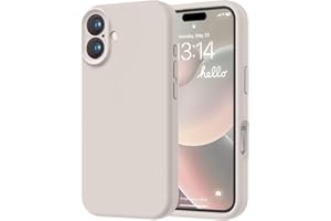 LOVE 3000 Designed for iPhone 16 Case, Premium Silicone with [Soft Anti-Scratch Microfiber Lining] Shockproof Protective Phone Case for Men Women Girls 6.1", Stone