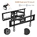 SIMBR TV Wall Mount Bracket with Full Motion Double Articulating Arm for Most 32-70 Inches LED, LCD and Plasma TVs up to VESA 600x400mm and 110 LBS, with Tilt, Swivel, and Level Adjustment