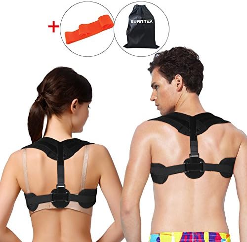 Back Posture Corrector for Women &amp; Men, Adjustable Clavicle Shoulder Support Brace to Improve Bad Posture (M)