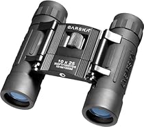 BARSKA Lucid View 10x25 Compact Binoculars (Blue Lens)
