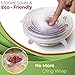 Reusable SILICONE STRETCH LIDS Set - 9 pack - No More Cling Wrap - Universal Expandable ECO-Friendly Ultimate Instalids, Clear Covers Stretch & Seal Various Sizes Bowls, Jars, Cups, Cans or Containers