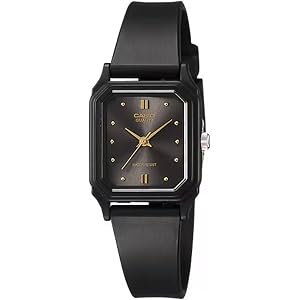 Casio LQ-142E-1A Women's Analog Watch, Black | Quartz Movement, Water Resistant