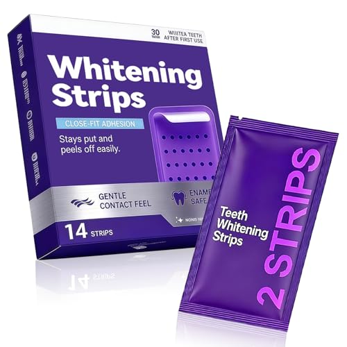 14 pares Tiras blanqueadoras moradas,Tiras blanqueadoras dientes,Blanqueamiento dental rápido,Dientes blanqueador dental,Para dientes para el café vino, tabaco y otras manchas