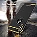 iPhone X Case, Slim Grip Luxury Shockproof Bumper Hard Matte Back Design Anti-scratch Anti-slip Fingerprint Thin Fit Protective Cute Cover for Apple iPhone X, Black-Gold
