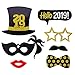 2021 New Years Photo Booth Props Kit(25Pcs), Konsait Funny New Years Eve Party Photo Booth with Stick for Adult Kids Women Man Party Accessories for 2021 New Year Party Decor Decoration Favor Supplies
