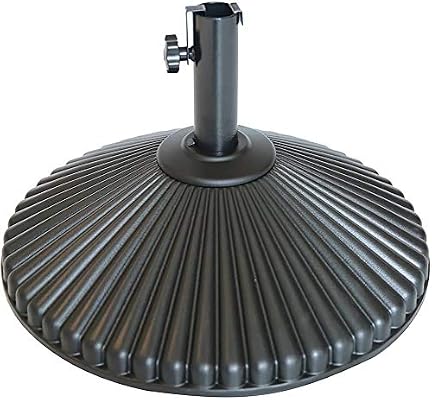 Amazon Com Abba Patio 50lb Patio Umbrella Base Water Filled 23 Round Recyclable Plastic Outdoor Market Umbrella Stand Base For Deck Lawn Garden Black Garden Outdoor