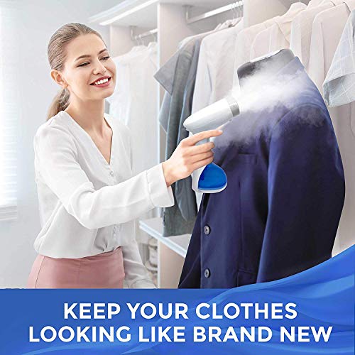 PurSteam Deluxe Travel Steamer for Clothes - Powerful 1300W Portable Handheld Garment Steamer, Removes Wrinkles with Ease - Fast Heat Up and Auto Shut-Off