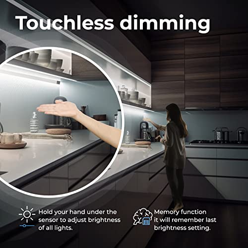 EShine Hand Wave Activated Under LED Lighting Kit, Dimmable, 3