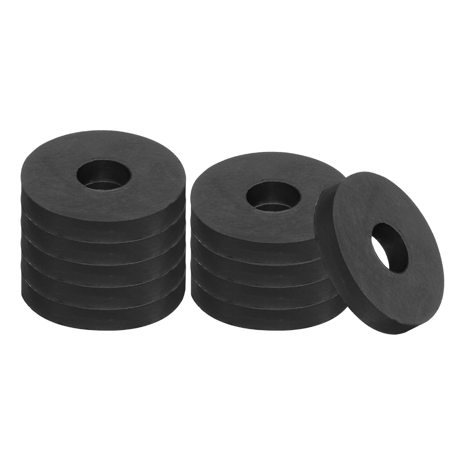 PATIKIL Multi Purpose Rubber Spacer, 10 Pcs 1.2"OD 0.39"ID 0.2"Thickness Neoprene Round Anti-Vibration Isolation Pads Isolator Rubber Bushings Spacer Washer for HVAC Bolts Car Accessories