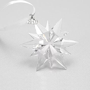 XIANGBNA 2017 Christmas Crystal Star Snowflake Ornaments Swarovski 2010 Annual Edition Crystal Snowflake Ornament