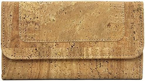100% Natural Portuguese Cork Small Wallet Made In Portugal (Light)