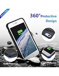 Funda de batería para iPhone 6 6s, funda de carga protectora portátil de 4500 mAh, paquete de batería recargable extendida para iPhone 6 6S de 4,7 pulgadas