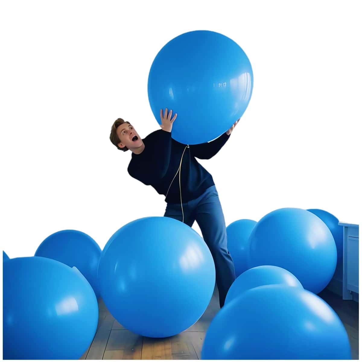 Photo 1 of 30 Pack Blue Balloons 36 Inch Blue Latex Large Balloons for Party Decorations and Events