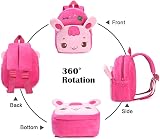 URAQT Toddler Backpack Pink Rabbit Plush Kids Mini School Bag 1-2 Years view 3