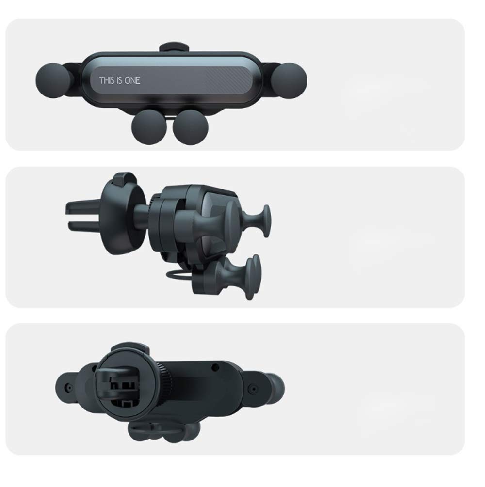 Universal Air Vent Car Mount, Wisfun Car Phone Mount, Universal Phone Holder Cradle for iPhone, Samsung, Android Smartphones (Grey)