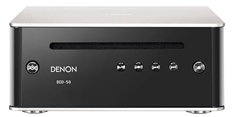 Denon DCD50SPE2 Design Series CD-Player (192 kHz/32 Bits Wandler, OLED-Display, Analog/Coaxial Digital-Ausgang) Aluminium/sch