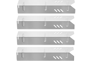 Rejekar SH1591 Stainless Steel Heat Plate for Gas Grill Dyna Glo DGF493bnp, Uniflame GBC1059WB, Backyard BY13-101-001-13, Better Home&Garden, 15 inch Heat Shield Tent Flame Tamer Burner Cover