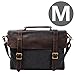 S-ZONE Canvas Messenger Bag 14 Inch Shoulder Bag Students Satchel School Briefcase