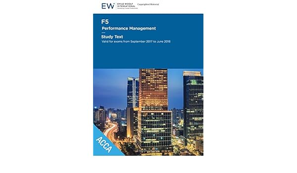 Acca F5 Performance Management Study Text 2017 18 Emile - 