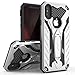 Zizo Static Series for iPhone X case with Kickstand Military Grade Drop Tested Impact Resistant Heavy Duty Case iPhone Xs Silver Black