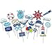 Nautical Party Photo Booth Props Mustaches Signs Sailor Hats Baby Boy Birthday Cruise Ship Party Supplies 21 Pieces SUNBEAUTY